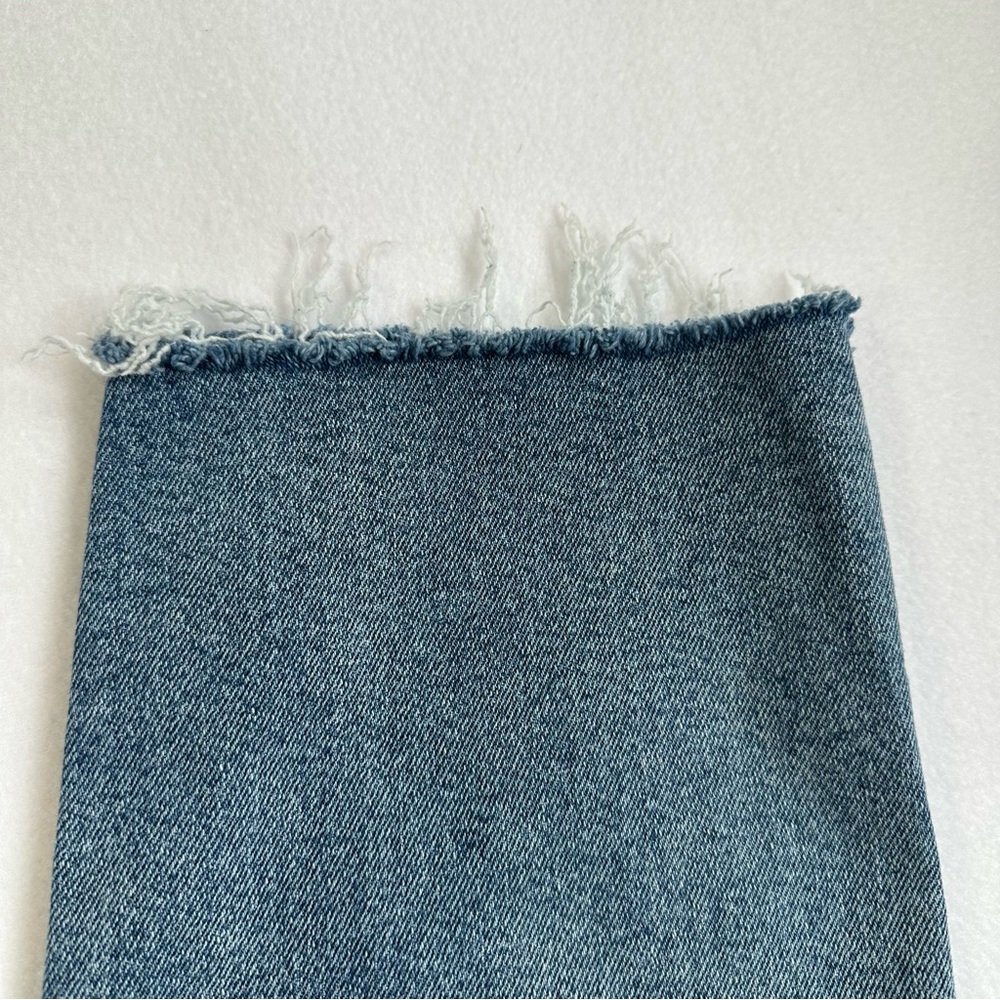 Kensie Jeans Vintage Luxe Juliet High Rise Slim Medium Wash Raw Hem Size 14 - Picture 11 of 13